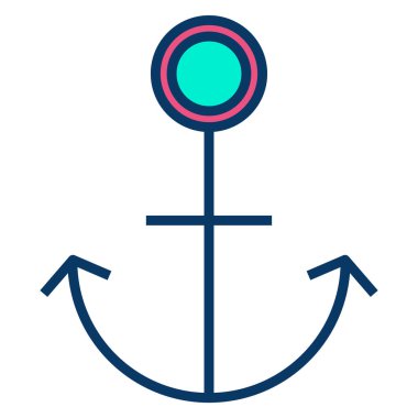 Çapa. Web simgesi basit illüstrasyon