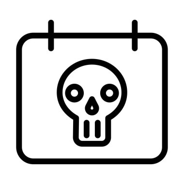 Beyaz arkaplan üzerindeki basit takvim vektör resimlemesi