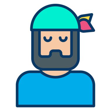 Adamım. Web simgesi basit illüstrasyon