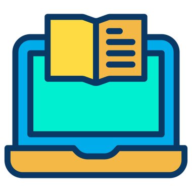 dizüstü bilgisayar simgesi, vektör illüstrasyonu