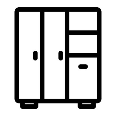 Dolap simgesi vektör illüstrasyonu