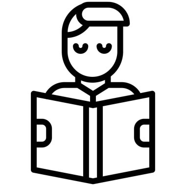 Adam web simgesi basit vektör illüstrasyonunu çalışır