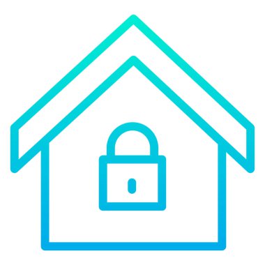 ev kilidi, vektör kabartma çizimi