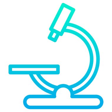 Mikroskop web simgesi basit vektör çizimi