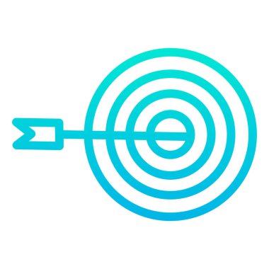 ok ikonlu hedef. vektör illüstrasyonu