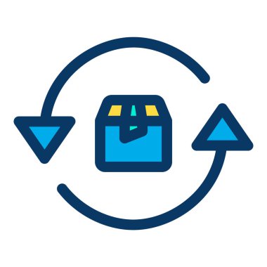 Paket web simgesi basit illüstrasyon