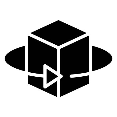 Küp molekülü. Web simgesi basit vektörü 