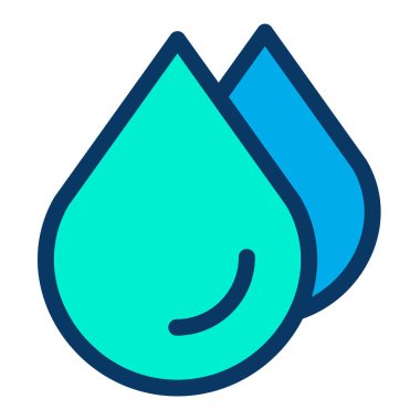 Su damlası ikon vektörü. Beyaz arkaplanda izole edilmiş resimleme sembolü.