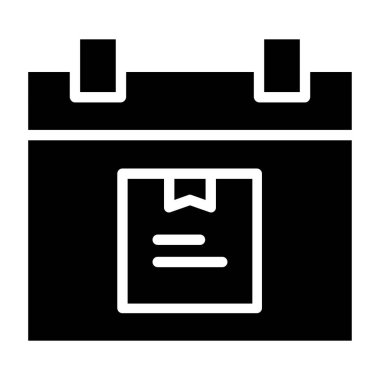 Beyaz arkaplan üzerindeki basit takvim vektör resimlemesi