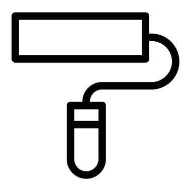 Vektör simgesi, basit bir resim çizimi, boya fırçası