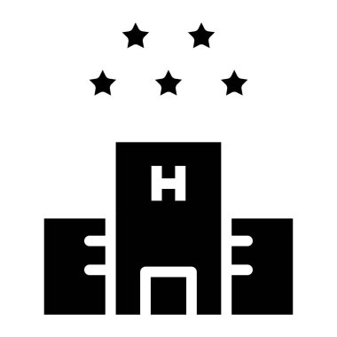 Hastane. Web simgesi basit illüstrasyon