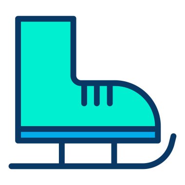 Buz pateni. Web simgesi basit illüstrasyon