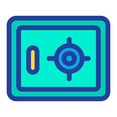 Banka dolabı, beyaz arkaplanda basit vektör simgesi