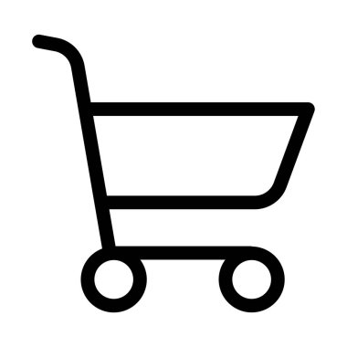 Alışveriş arabası simgesi, vektör illüstrasyonu