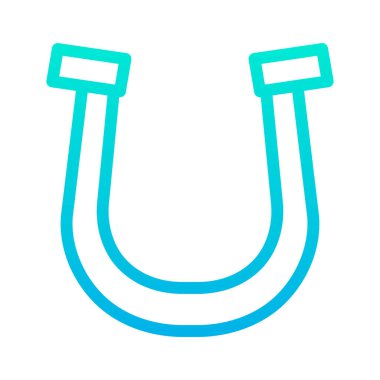 Horsehoe web simgesi basit vektör illüstrasyonu