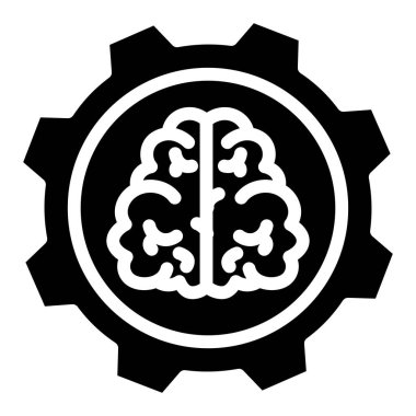 Makine Öğrenme Ağı simgesi basit vektör illüstrasyonu