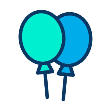 Beyaz arkaplandaki balonların vektör çizimi