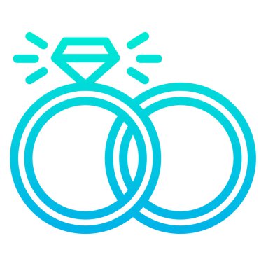 nikah yüzükleri. vektör çizim