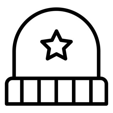 Basit şapka simgesi, vektör çizimi