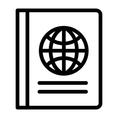 Pasaport. Web simgesi basit illüstrasyon