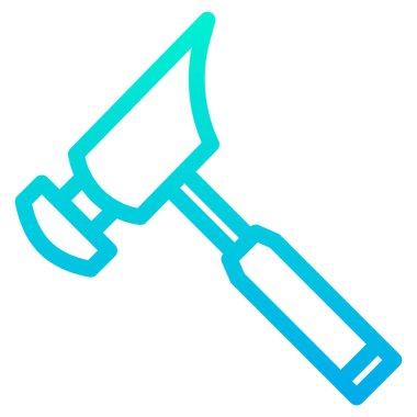 Beyaz arkaplanda basit çekiç vektör resimleme