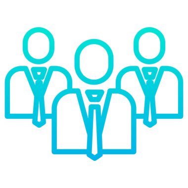 İş ekibi basit simge, vektör illüstrasyonu