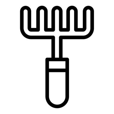 Basit çatal simgesi, vektör illüstrasyonu