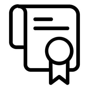 diploma. Web simgesi basit illüstrasyon