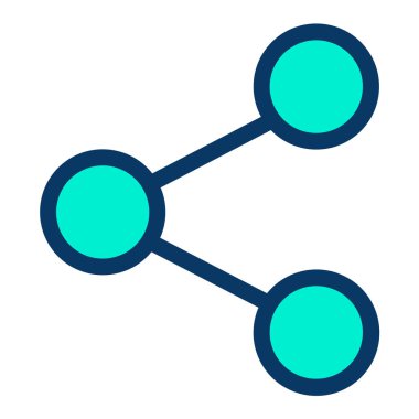 Beyaz üzerinde izole edilmiş simge, minimal vektör simgesi paylaş