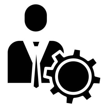 yönetim web simgesi basit illüstrasyon