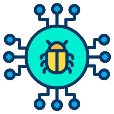 Virüs. Web simgesi basit illüstrasyon