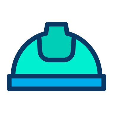 Miğfer. Web simgesi vektör illüstrasyonu