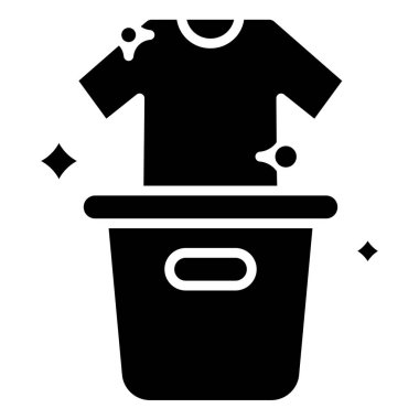 Çamaşır, çamaşır vektörü simgesi 