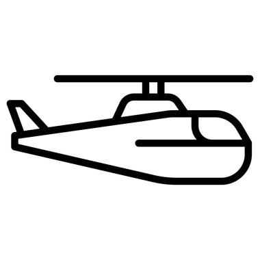 Helikopter düz simgesi, vektör çizim
