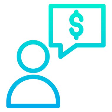 Para için. Web simgesi basit illüstrasyon