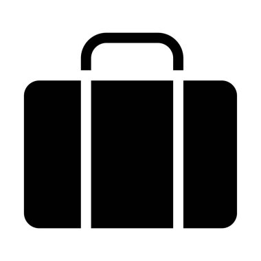 Beyaz arkaplan üzerindeki basit Evrak Çantası vektör resimlemesi