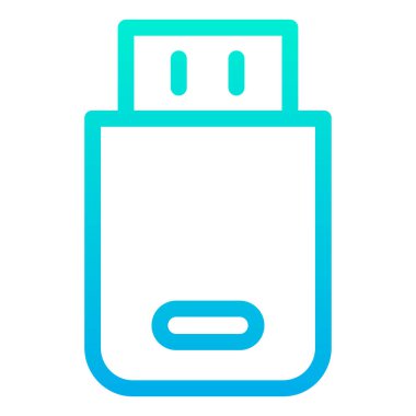 Usb buji basit simgesi, vektör illüstrasyonu