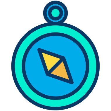 Pusula. Web simgesi vektör illüstrasyonu