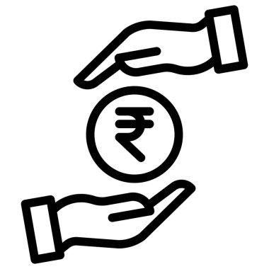 Para için. Web simgesi basit illüstrasyon