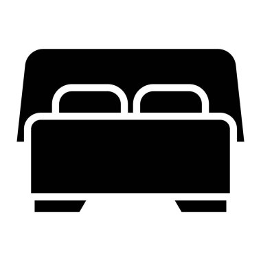 yatak ikonu vektör illüstrasyonu