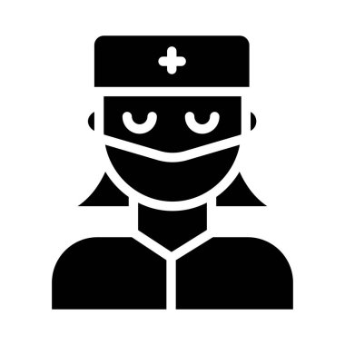 Doktor. Web simgesi basit illüstrasyon