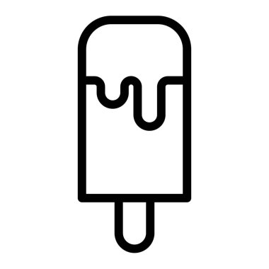 dondurma web simgesi basit vektör çizimi