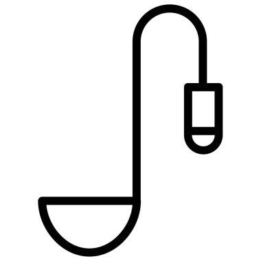 Ladle Web simgesi, vektör illüstrasyonu 