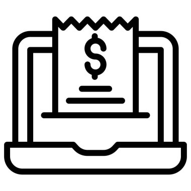 finansal rapor vektör simgesi, Fatura