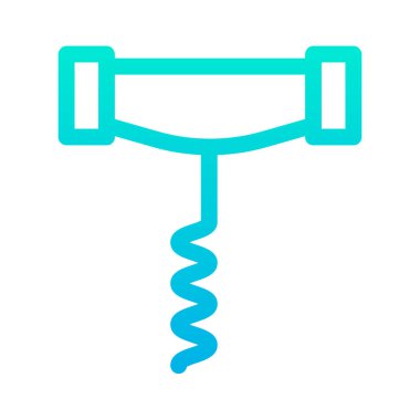 Tirbüşon simgesi vektör illüstrasyon grafik tasarımı