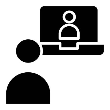 kullanıcı. Web simgesi basit illüstrasyon