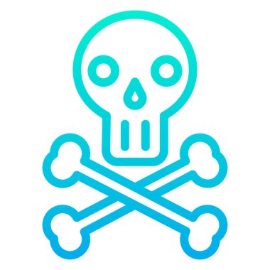 Kafatası. Web simgesi basit tasarım