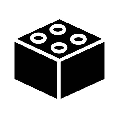 Lego tuğlası ağ ikonu vektör illüstrasyonu