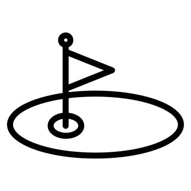 golf ikonu vektör illüstrasyonu