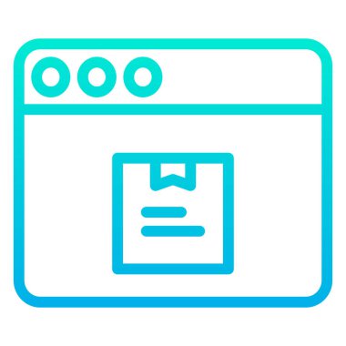 Tarayıcı. Web simgesi basit illüstrasyon